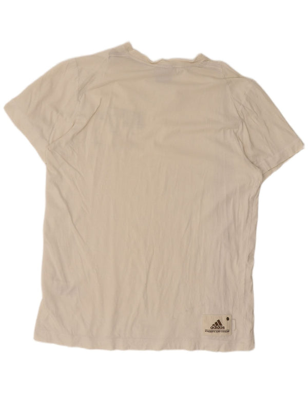 Adidas Mens Graphic T-Shirt Top Grande Algodão Branco