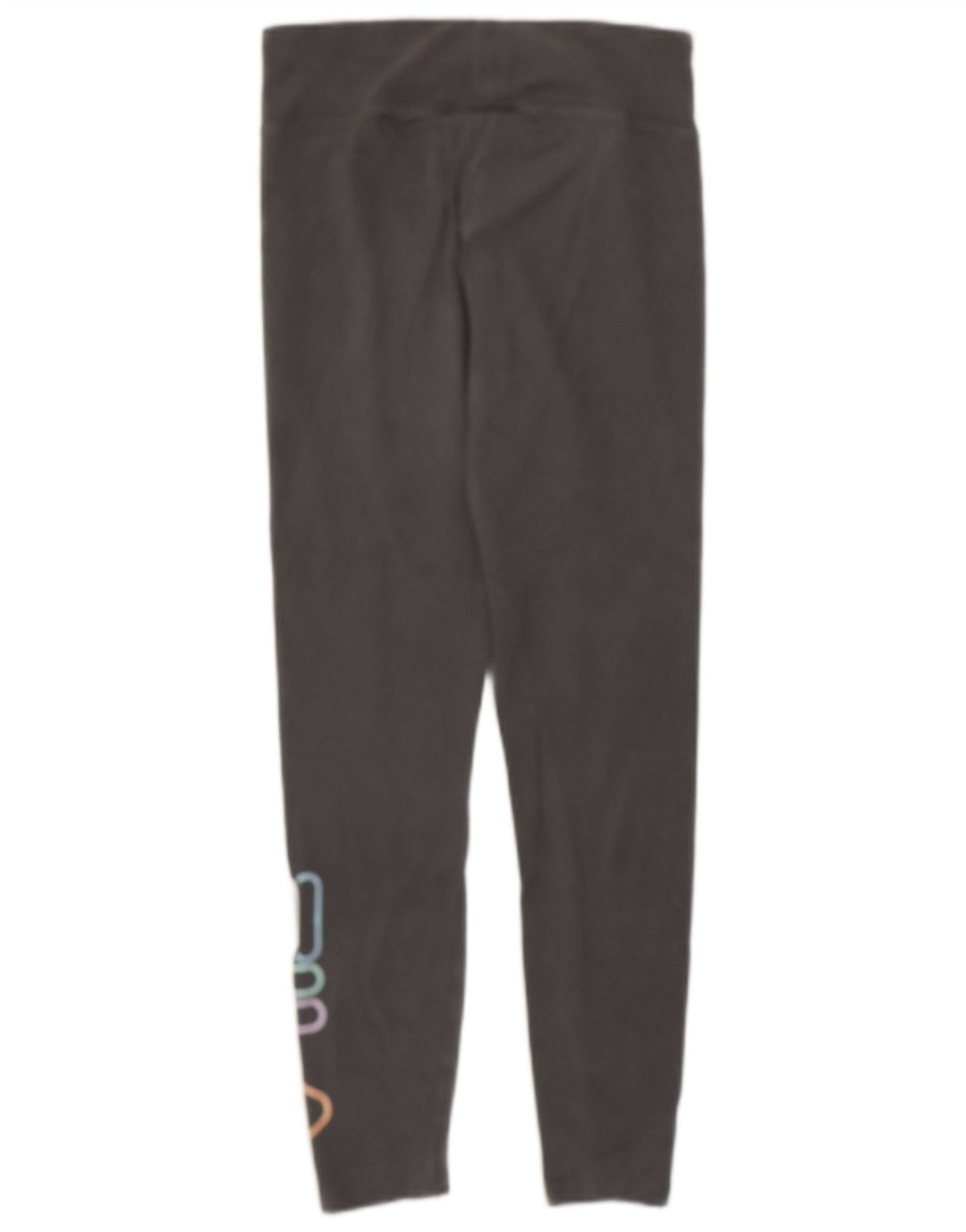 Fila Leggings Gráfico Feminino UK 10 Pequeno Algodão Cinza