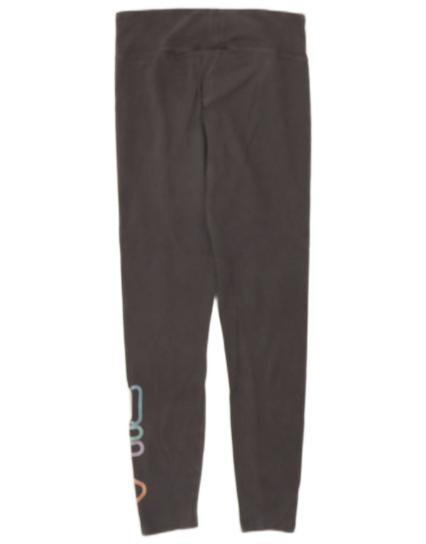 Fila Leggings Gráfico Feminino UK 10 Pequeno Algodão Cinza
