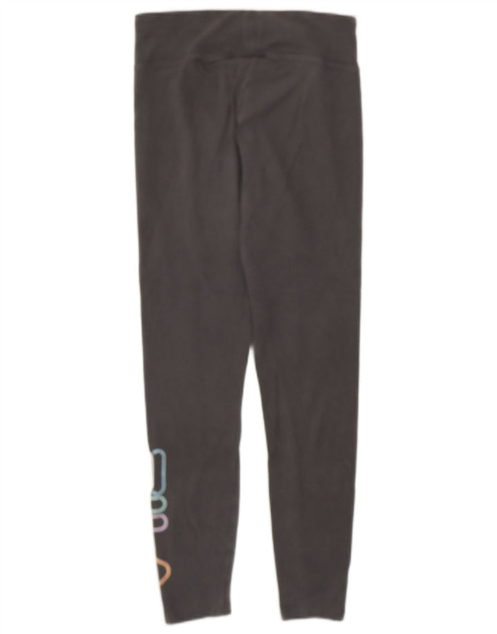 Fila Leggings Gráfico Feminino UK 10 Pequeno Algodão Cinza