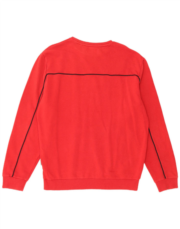 Suéter gráfico masculino GUESS de algodão vermelho grande