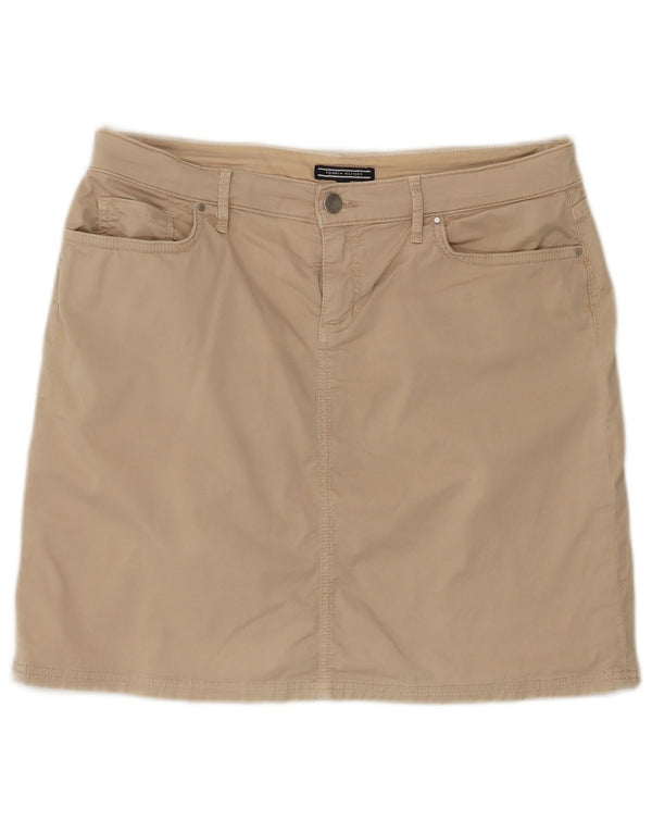 Minissaia feminina Tommy Hilfiger EUA 10 grande W32 algodão bege