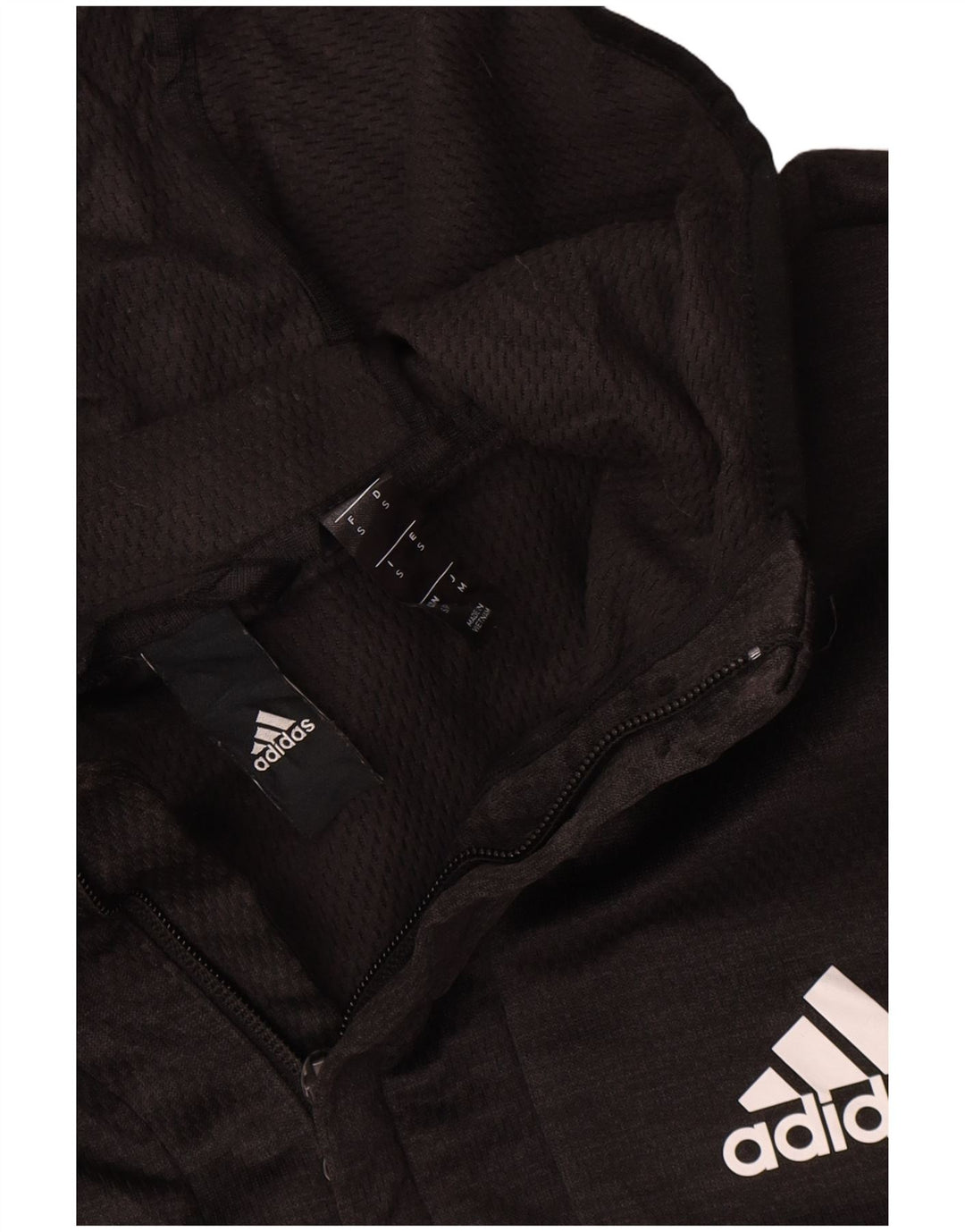 Adidas Mens Hooded Tracksuit Top Jacket Pequeno Poliéster Cinza