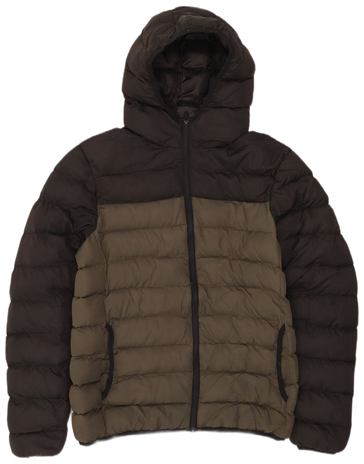 Jaqueta acolchoada feminina French Connection poliéster cáqui médio Reino Unido 14