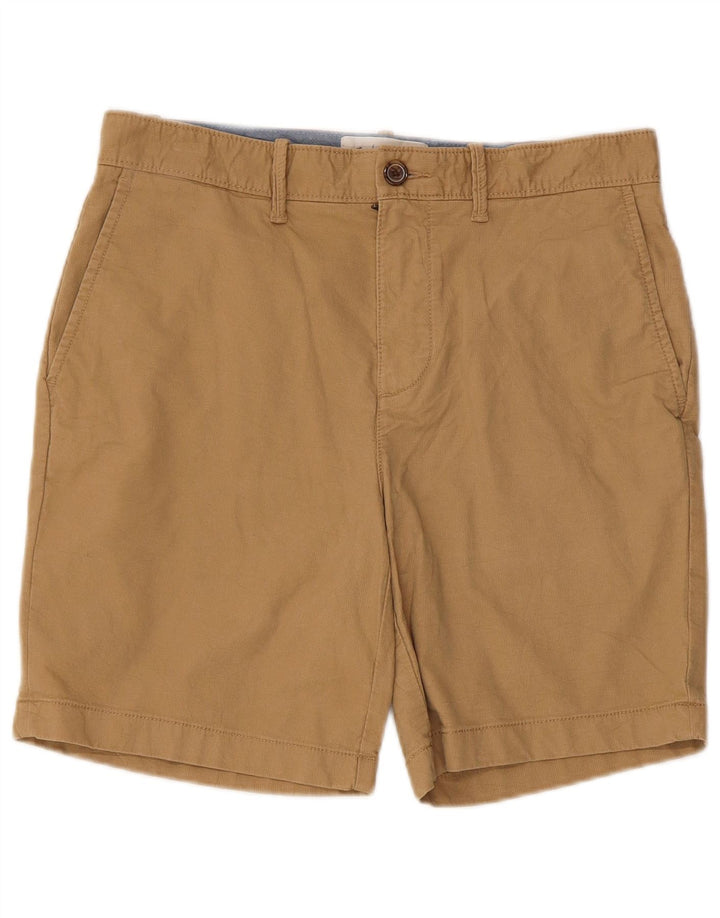 Penguin Mens Chino Shorts W30 Algodão Bege Médio