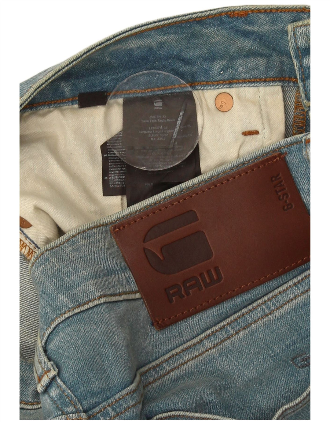 G-Star Masculino Slim Jeans W33 L32 Azul Algodão