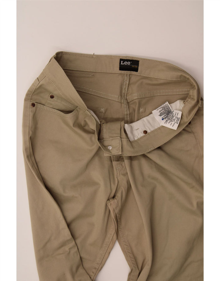 LEE Mens Brooklyn Straight Casual Trousers W36 L27 Beige Cotton Vintage Lee and Second-Hand Lee from Messina Hembry 