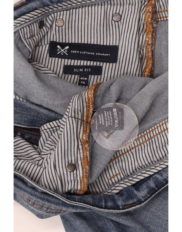Crew Clothing Masculino Slim Jeans W40 L27 Azul Algodão