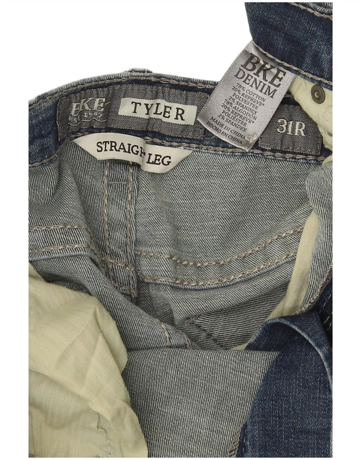 BKE Feminino Tyler Straight Jeans W31 L31 Azul Algodão