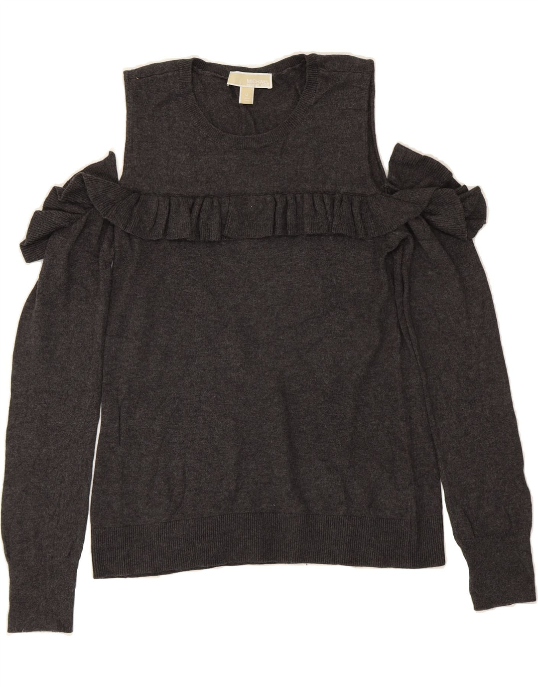 MICHAEL KORS Womens Crew Neck Jumper Sweater UK 12 Medium Grey Vintage Michael Kors and Second-Hand Michael Kors from Messina Hembry 