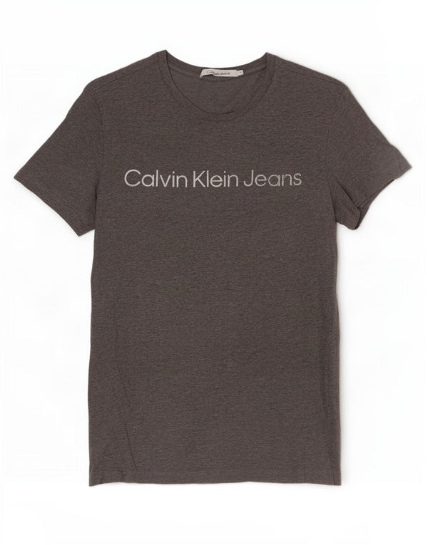 Calvin Klein Jeans Camiseta masculina gráfica Top cinza médio