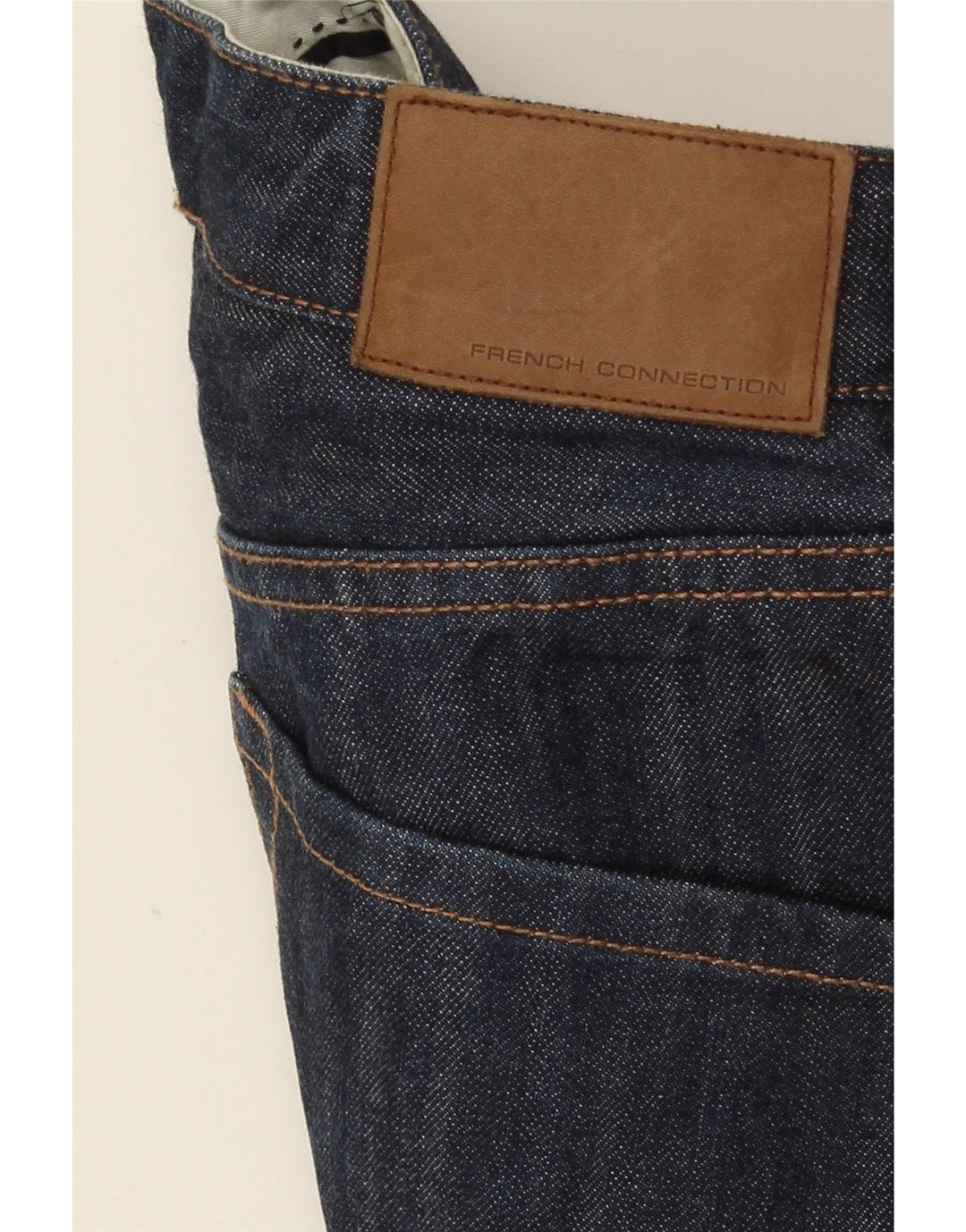 Jeans retos femininos French Connection W32 L27 algodão azul marinho