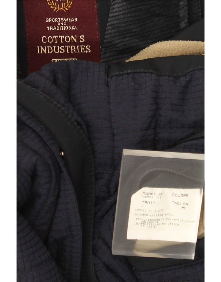 Casaco corta-vento masculino Cotton's Industries UK 14 médio azul marinho poliamida