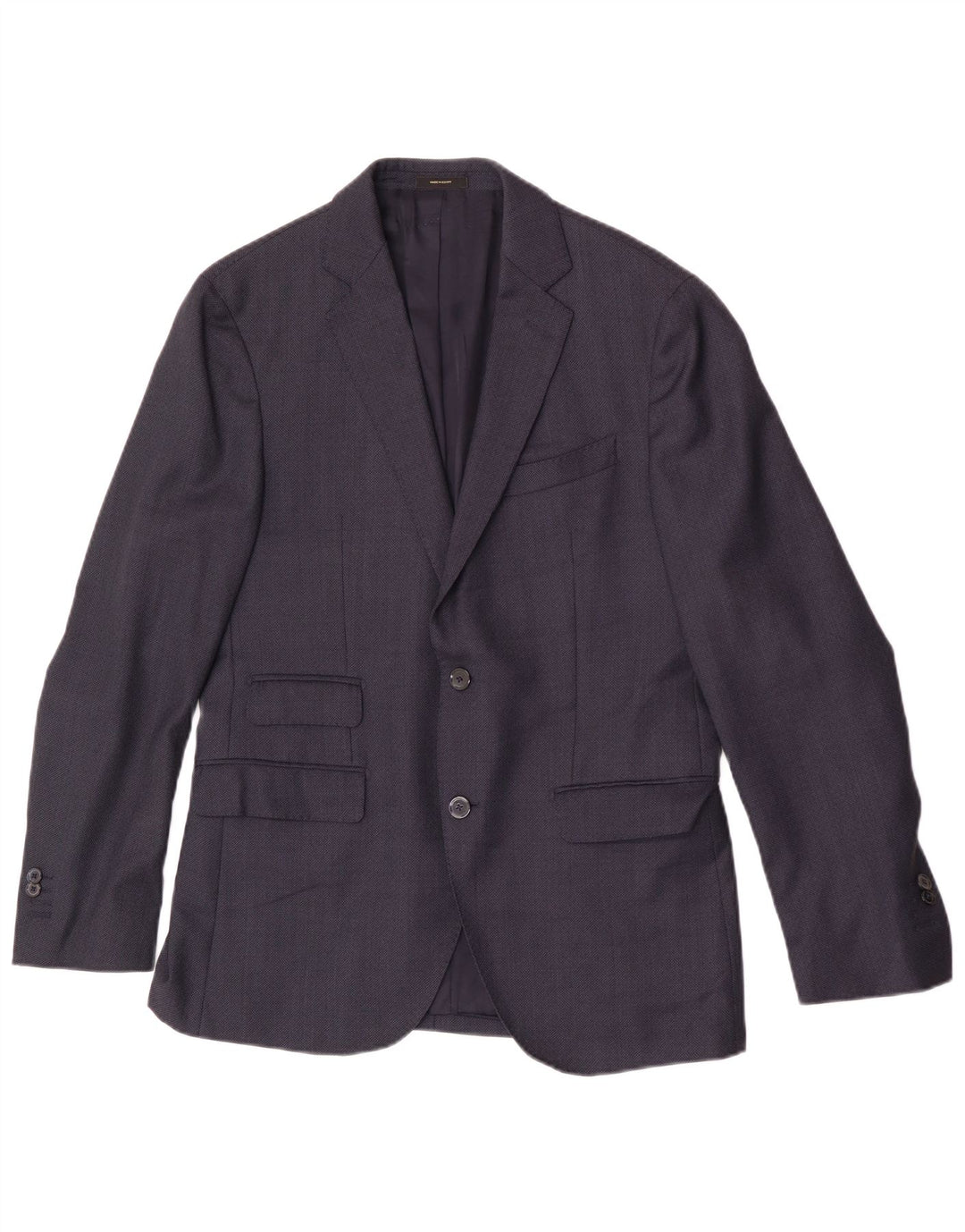 Jaqueta blazer masculina Massimo Dutti com 2 botões EU 50 médio azul marinho