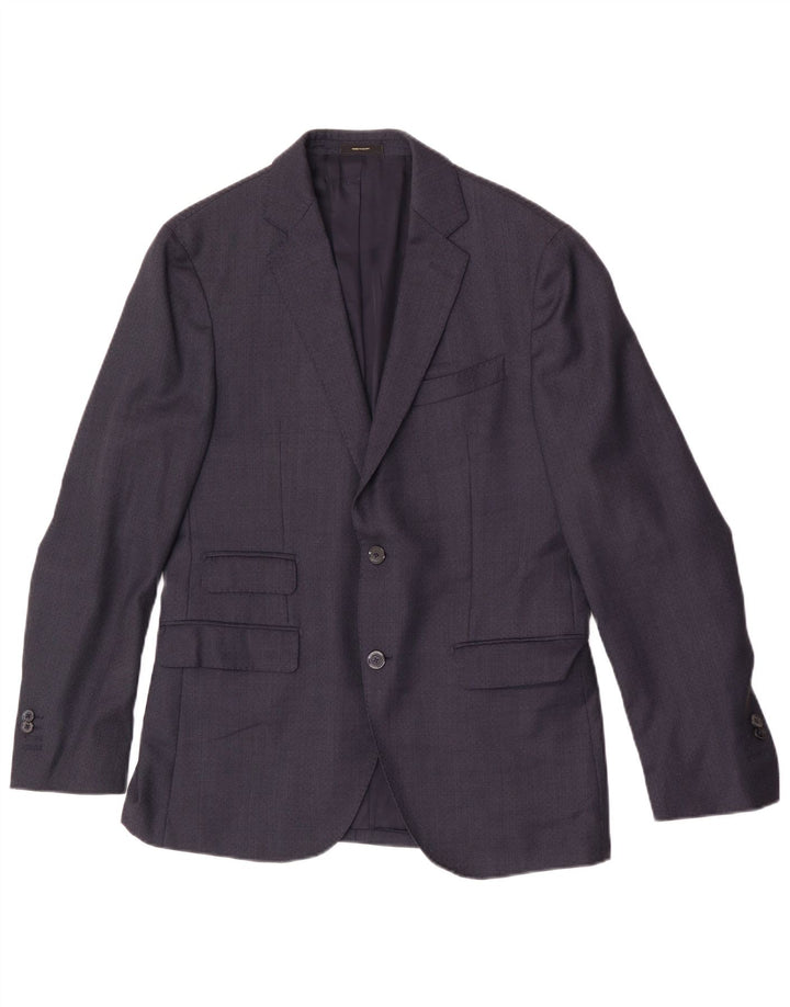 Jaqueta blazer masculina Massimo Dutti com 2 botões EU 50 médio azul marinho