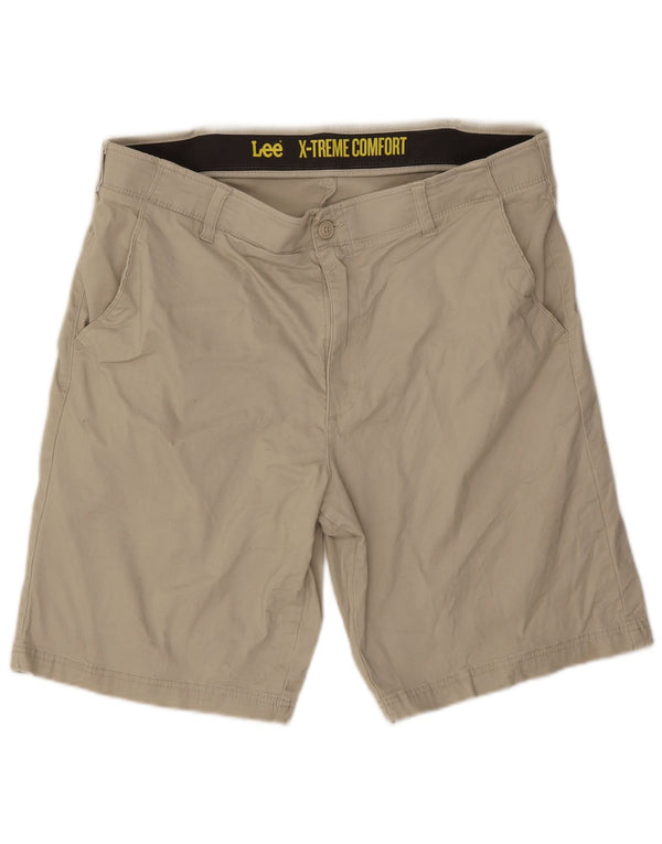 Lee Mens X-treme Comfort Chino Shorts W38 XL Algodão Bege