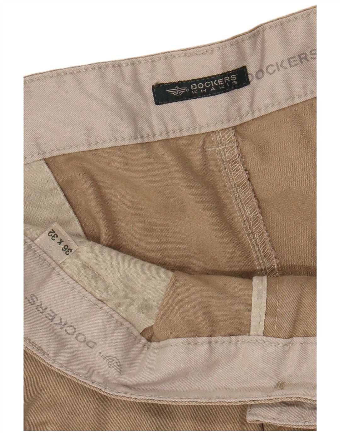 Calça chino masculina DOCKERS cáqui reta W36 L32 bege