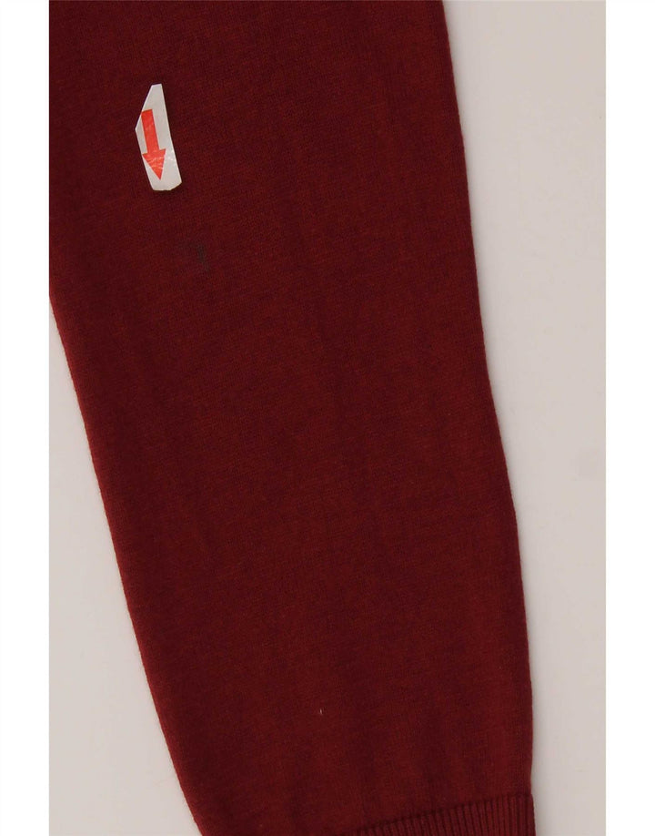 Massimo Dutti Bolero Jumper feminino Reino Unido 14 médio Borgonha seda