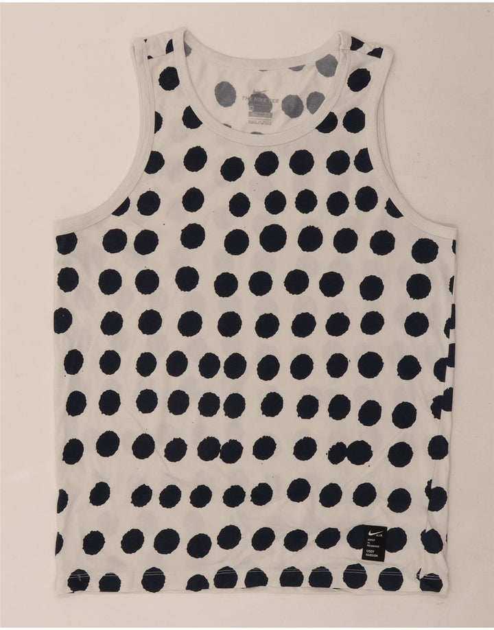 Colete Nike Masculino Dri Fit Top Médio Branco Polka Dot