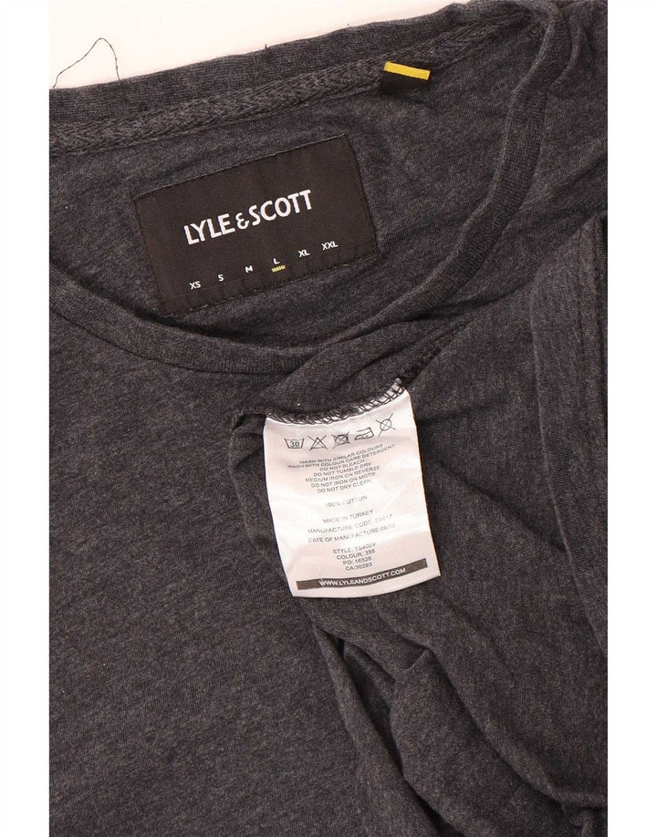 Camiseta masculina Lyle & Scott grande algodão cinza
