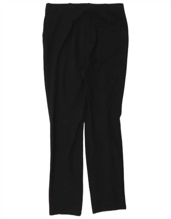 Calça feminina Marks & Spencer Straight Suit UK 12 Médio W32 L30 Preta