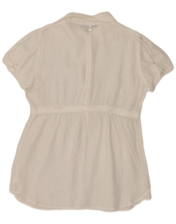 Blusa feminina de manga curta Penny Black UK 18 XL linho branco