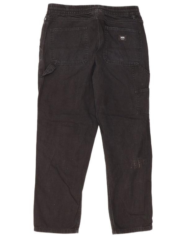 Vans Mens Straight Cargo Trousers Medium W32 L28 Black Cotton