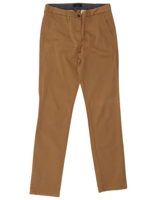 Calça Chino Feminina Slim Gant Reino Unido 12 Médio W28 L31 Algodão Bege