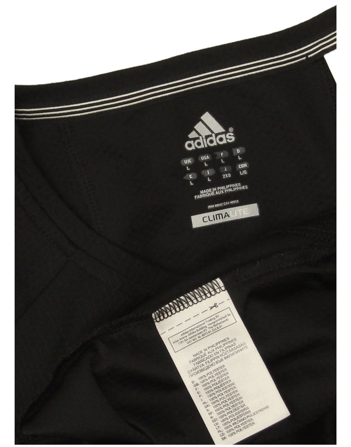 Camiseta Adidas Masculina Climalite Top Grande Poliéster Preto