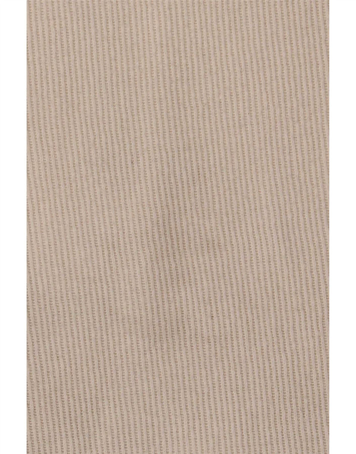 Zara Camiseta Feminina Crop Top UK 16 Grande Off White Poliéster