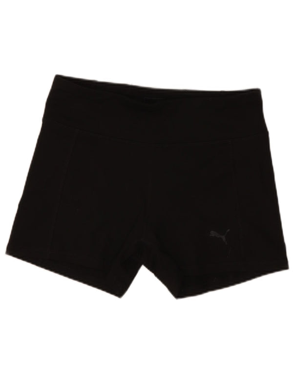 Shorts esportivos femininos Puma UK 6 XS preto poliéster esportivo