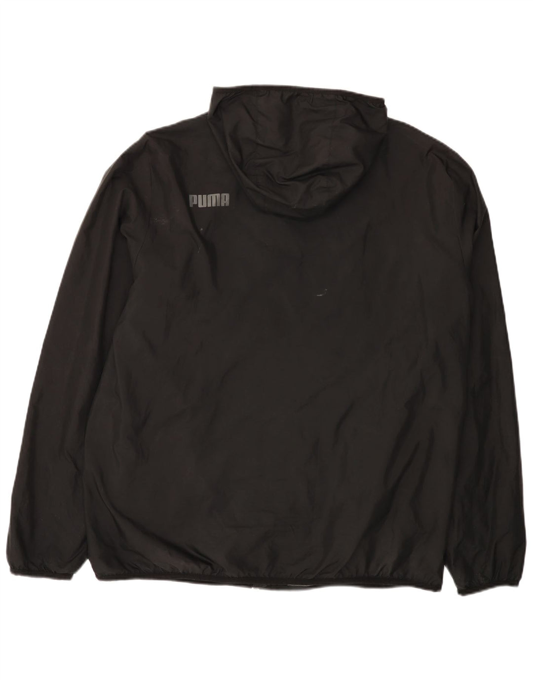 Jaqueta de chuva masculina Puma com capuz UK 18 XL poliéster preto