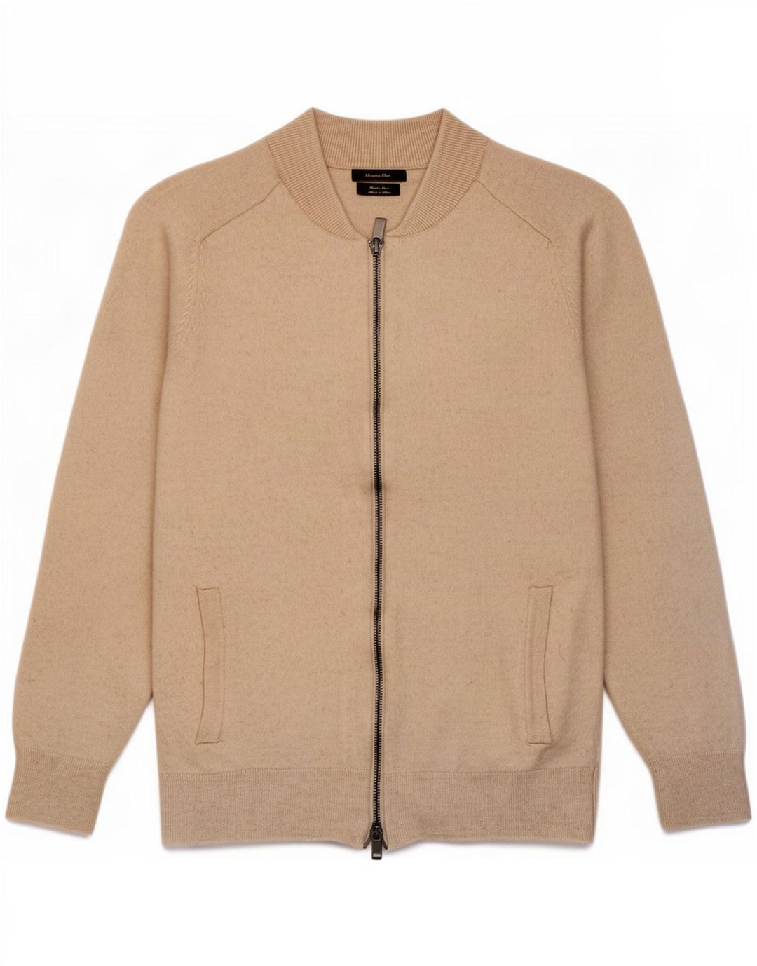 Suéter cardigã feminino Massimo Dutti Reino Unido 12 lã bege médio