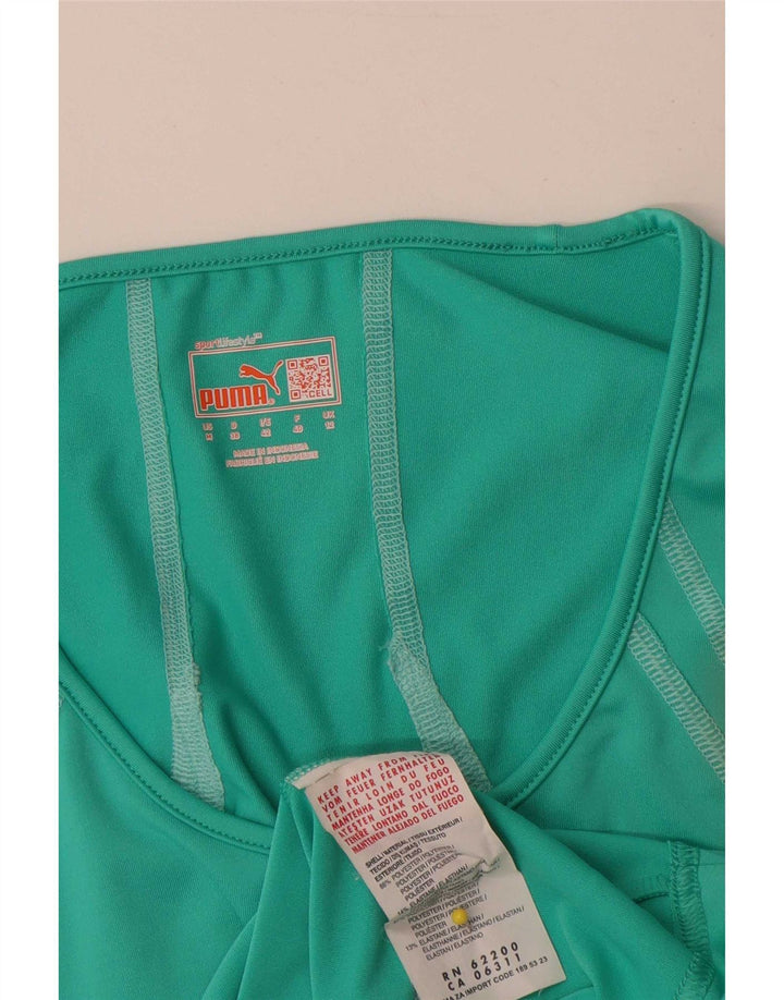 Camiseta feminina Puma UK 12 poliéster colorblock verde médio