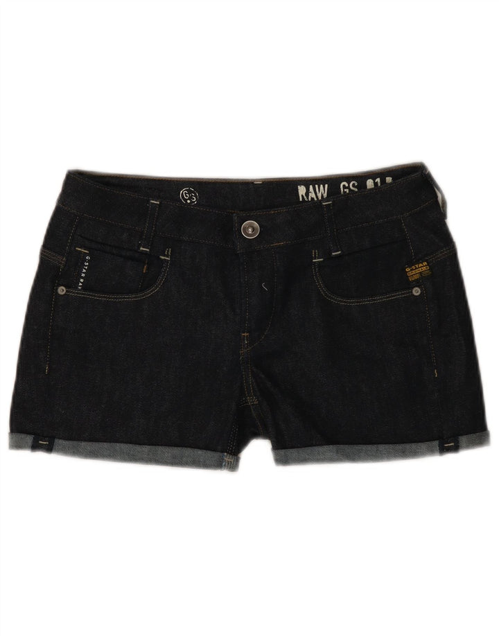Shorts jeans feminino G-Star W29 algodão azul marinho médio