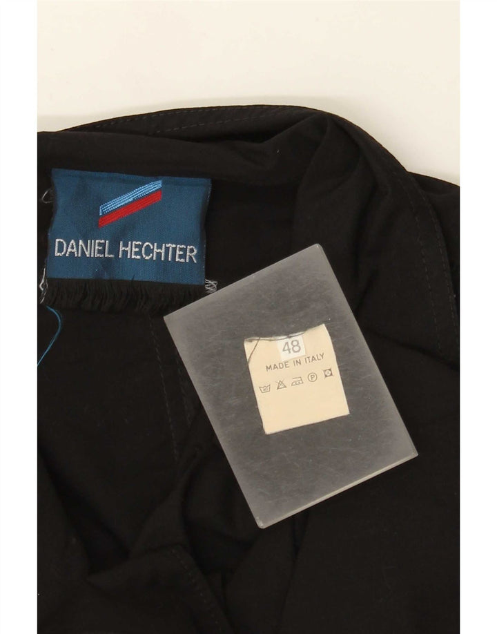 Jaqueta blazer feminina Daniel Hechter com 1 botão IT 48 XL algodão preto