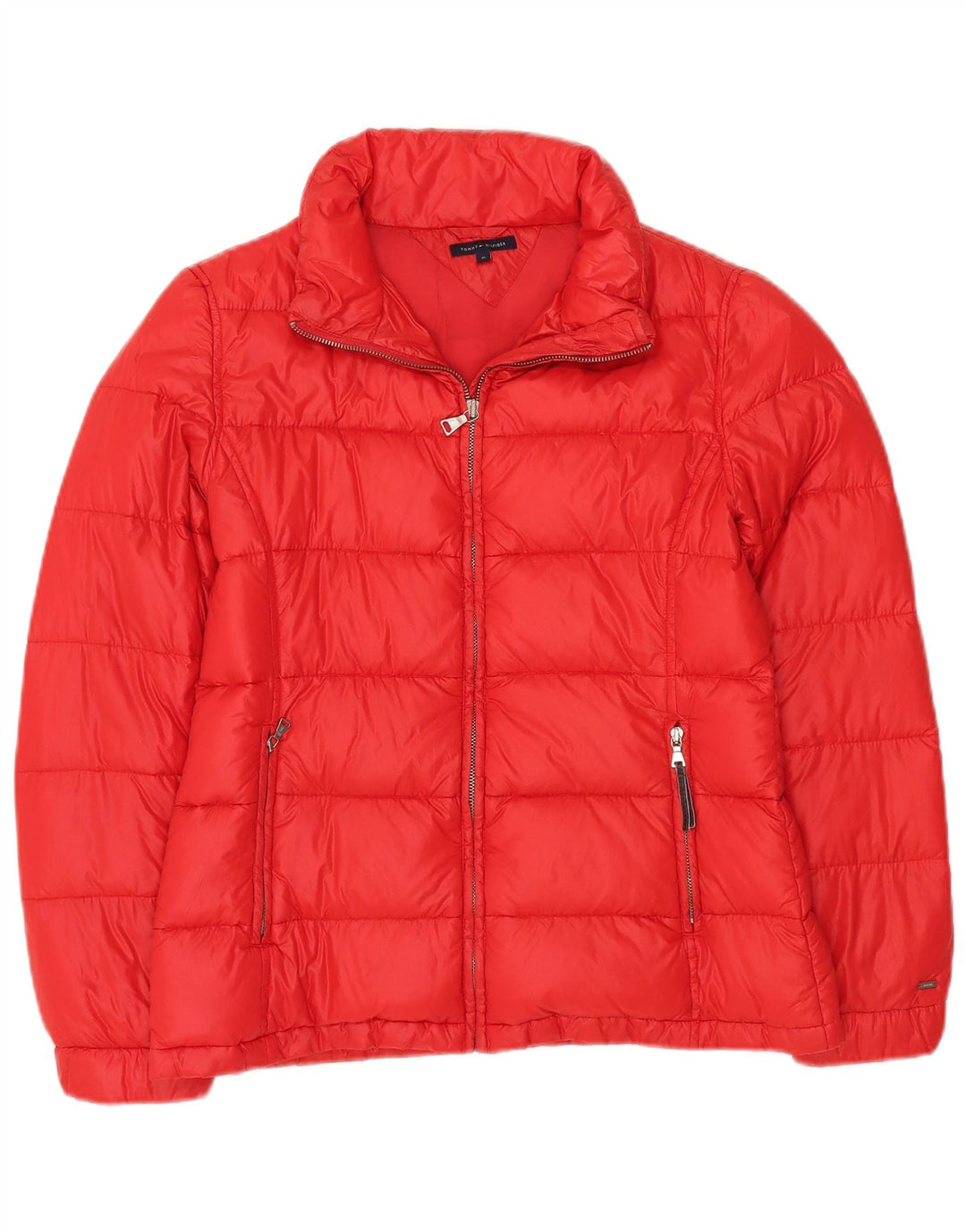 Jaqueta acolchoada feminina Tommy Hilfiger Reino Unido 14 nylon vermelho médio