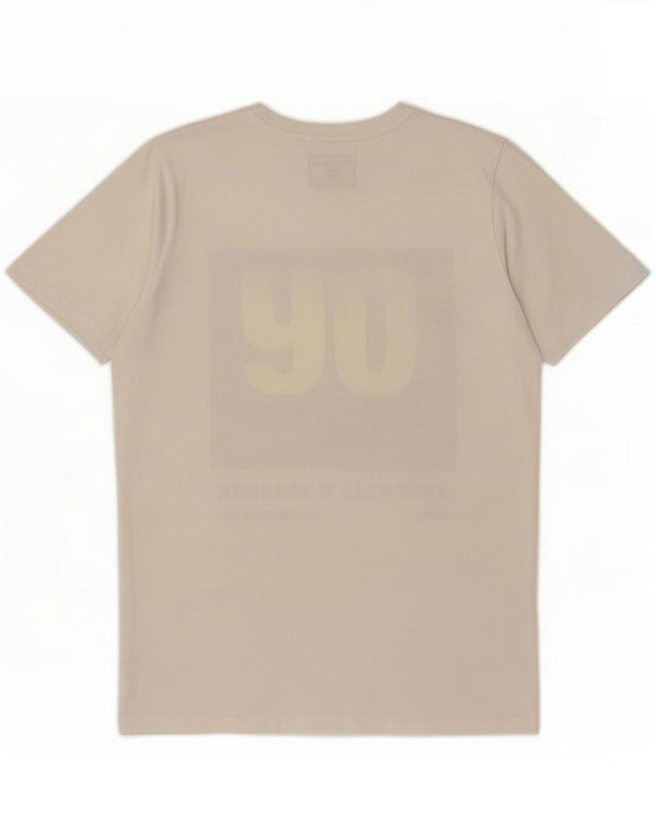 Jack & Jones Camiseta gráfica masculina Top de algodão branco médio