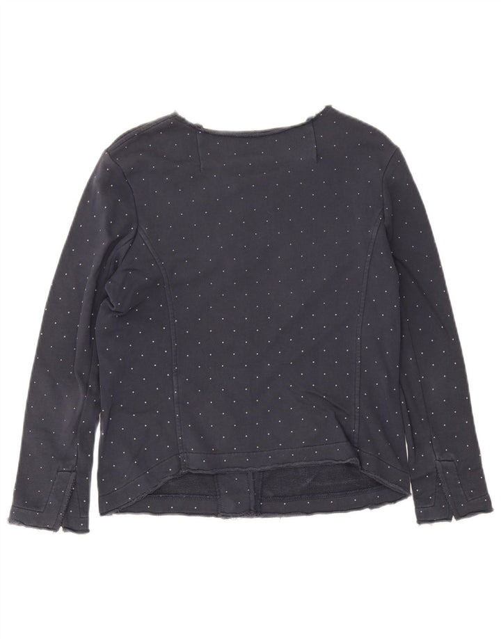 Jaqueta utilitária feminina Sun68 UK 10 algodão manchado azul marinho pequeno