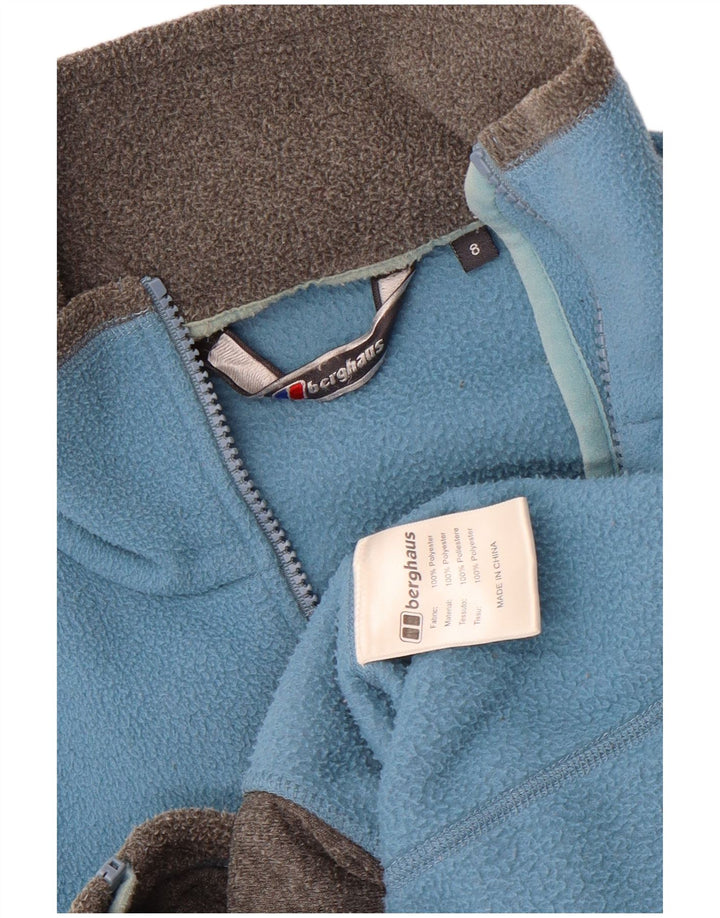 Jaqueta de lã grande feminina Berghaus UK 8 poliéster azul pequeno