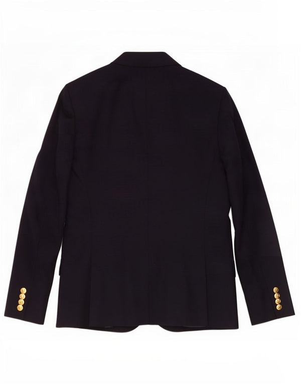 Jaqueta blazer feminina Ralph Lauren com 2 botões EUA 8 lã azul marinho médio