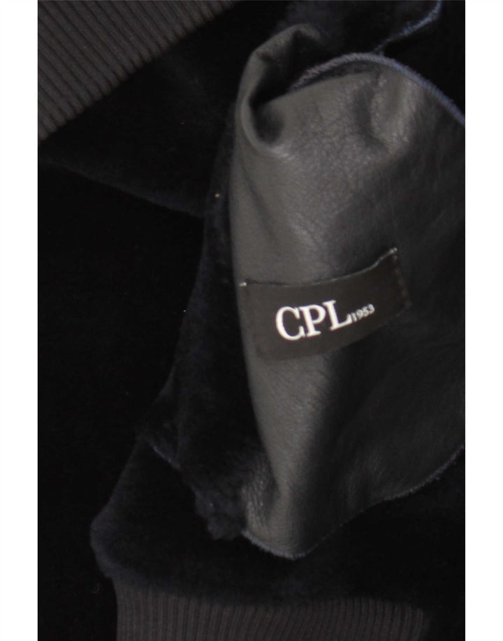 CPL1953 Jaqueta Bomber Shearling Feminina UK 20 2XL Azul Marinho Shearling