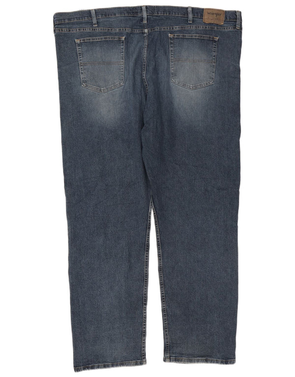 Wrangler Mens Straight Jeans W52 L32 Azul Algodão