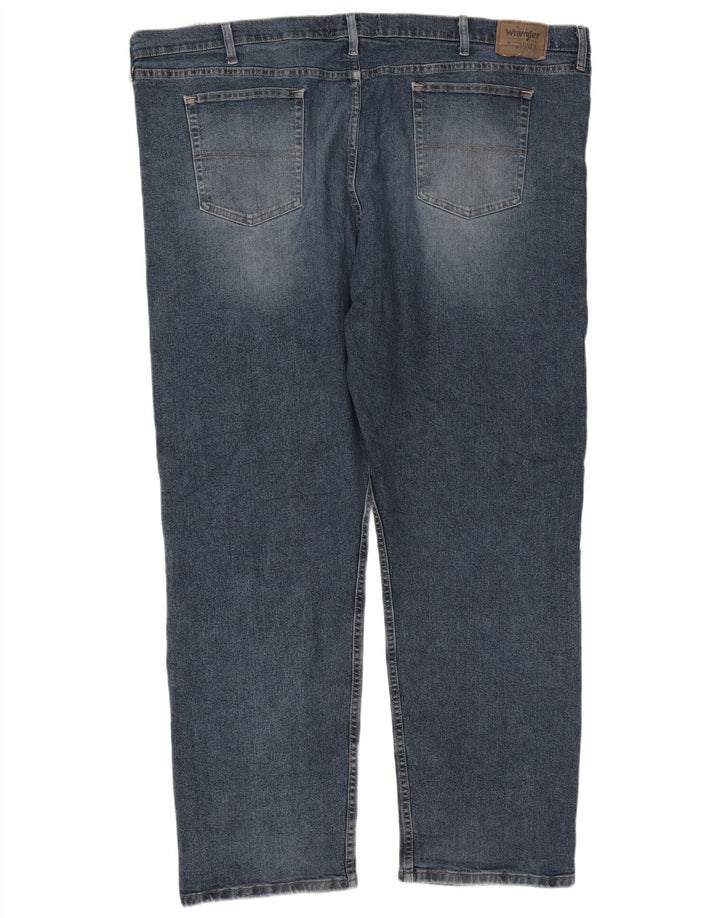 Wrangler Mens Straight Jeans W52 L32 Azul Algodão