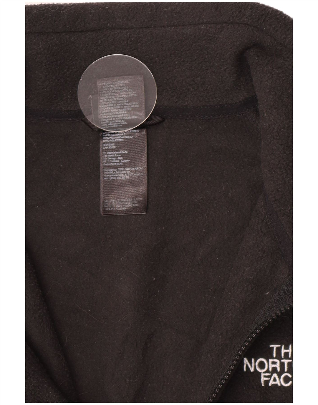 Jaqueta masculina The North Face Liner Fleece UK 38 poliéster preto médio