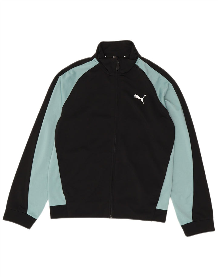 Jaqueta Puma Meninos Treino Top 11-12 Anos Médio Preto Colorblock