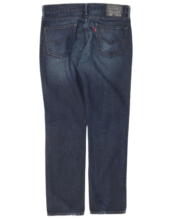 Levi's Masculino 511 Slim Jeans W34 L32 Azul Marinho Algodão