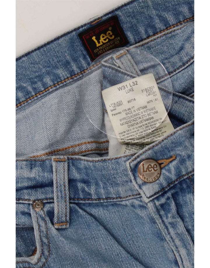 Lee Mens Slim Tapered Jeans W31 L28 Azul Algodão