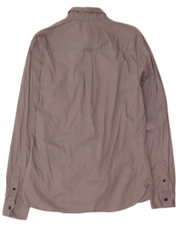 Camisa masculina All Saints pequena cinza algodão