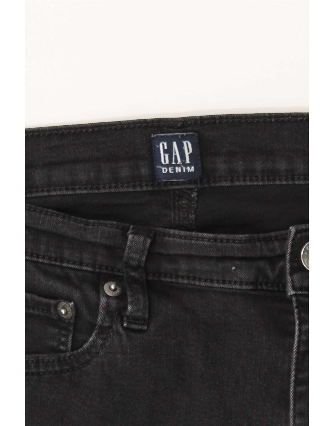 Jeans retos femininos Gap W31 L30 algodão preto